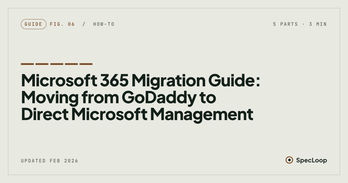 Microsoft 365 Migration Guide: Moving from GoDaddy to Direct Microsoft Management