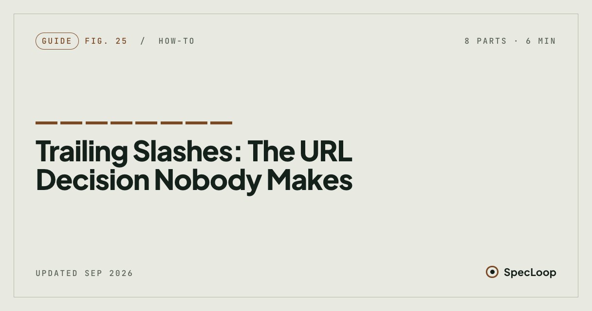 Trailing Slashes: The URL Decision Nobody Makes